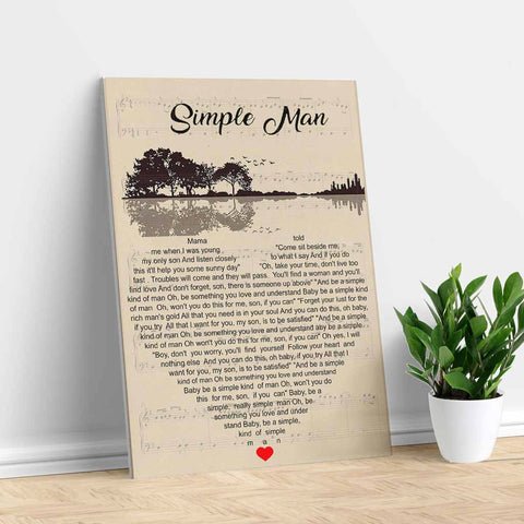 Simple Man - Funny Canvas - Portrait Canvas - CustomUni Canvas