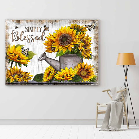 Simply Blessed - Jesus Landscape Canvas Print - Wall Art