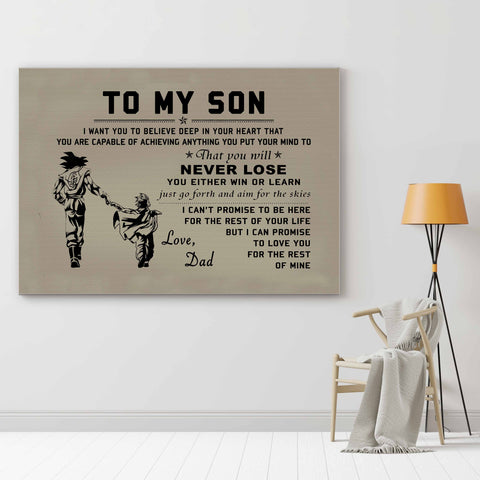 To My Son I Want You To Believe Deep In Your Heart - Canvas Gift From Dad - Landscape Canvas Print - Wall Art
