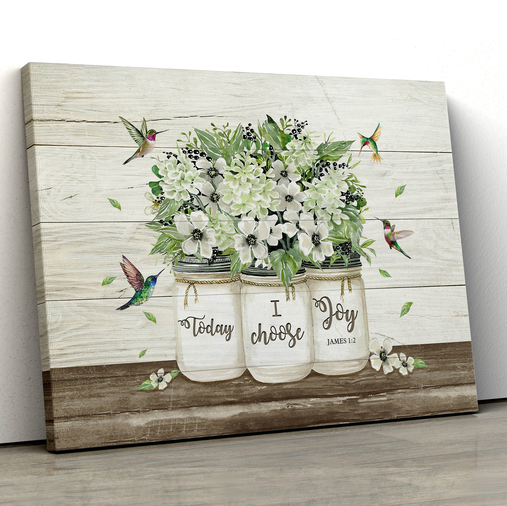 Today I Choose Joy, Baby Flower, Canvas Print, Wall Art