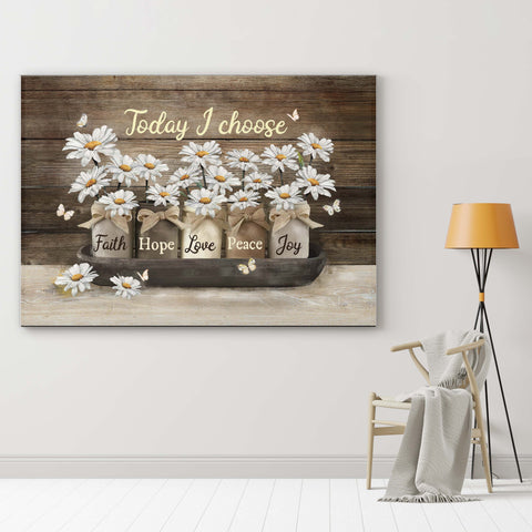 To Day I Choose - Jesus Landscape Canvas - Wall Art